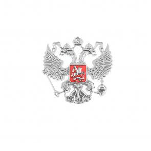 Серебряная брошь Atoll с эмалью ЗСГерб РФ-925-э фото